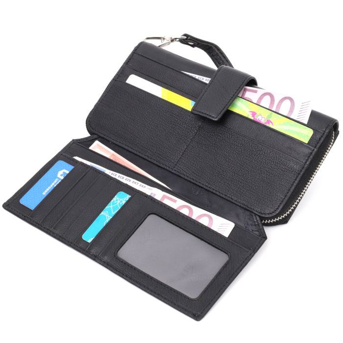 Гаманець ST Leather З натуральної шкіри Чорний (19432) зображення 5