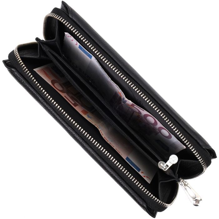 Гаманець ST Leather З натуральної шкіри Чорний (19432) зображення 8