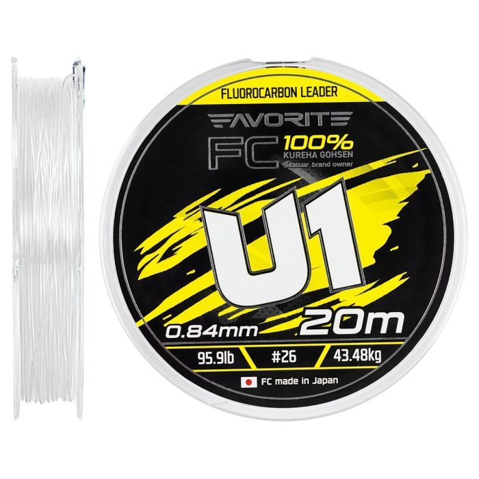 Флюорокарбон Favorite U1 FC 20m 22/0.78mm 81.6lb/37.0kg (1693.12.01)