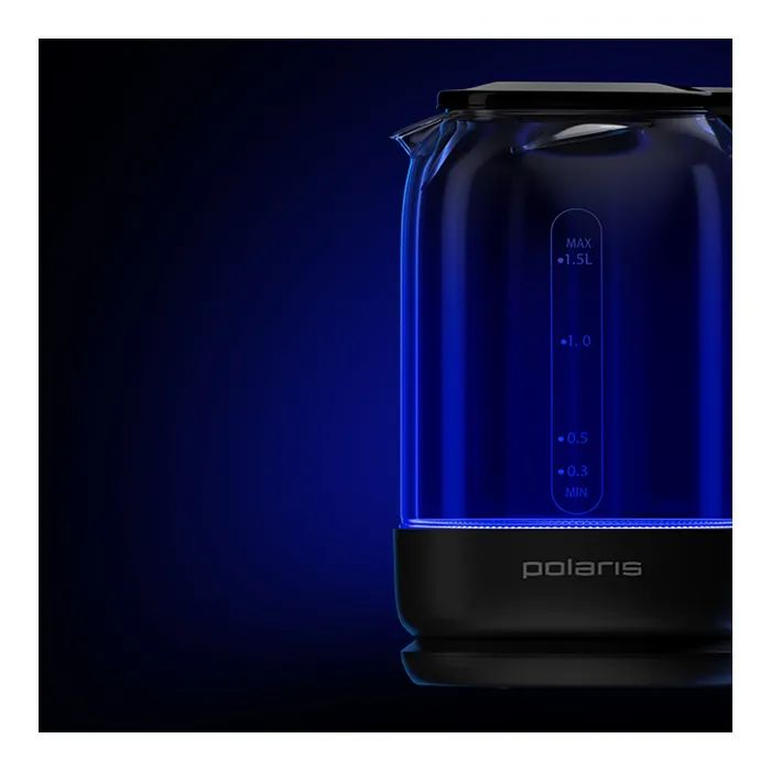 Електрочайник Polaris PWK 17107CGLD WIFI IQ Home Чорний зображення 6