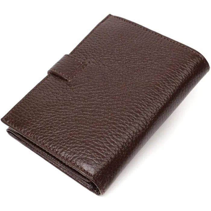 Портмоне Bond Accessories З натуральної зернистої шкіри Чорне (22055) зображення 2