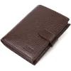 Портмоне Bond Accessories З натуральної зернистої шкіри Коричневе (22056)