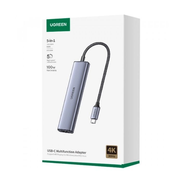 Порт-реплікатор Ugreen CM478 USB Type-C HDMI, USB/3.0, Type-C for charging PD/100W (15495) зображення 3