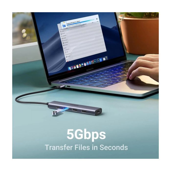 Порт-реплікатор Ugreen CM478 USB Type-C HDMI, USB/3.0, Type-C for charging PD/100W (15495) зображення 5