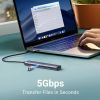 Порт-реплікатор Ugreen CM478 USB Type-C HDMI, USB/3.0, Type-C for charging PD/100W (15495) зображення 5