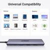 Порт-реплікатор Ugreen CM478 USB Type-C HDMI, USB/3.0, Type-C for charging PD/100W (15495) зображення 9