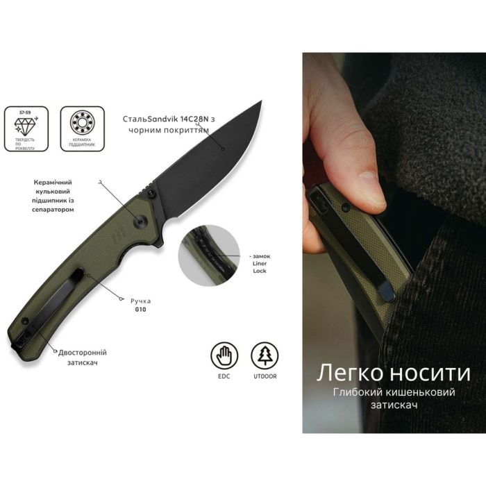 Нож Civivi Merit, Violet Micarta, Satin (C24012-3) изображение 12