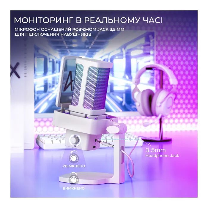 Мікрофон Fifine Ampligame Q8PRO USB Black (Q8PRO) зображення 10