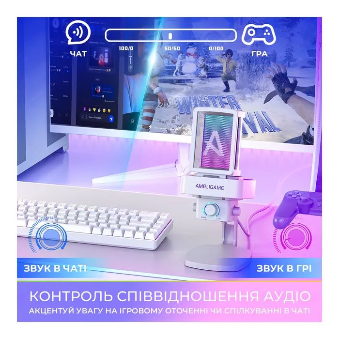 Мікрофон Fifine Ampligame Q8PRO USB Black (Q8PRO) зображення 7