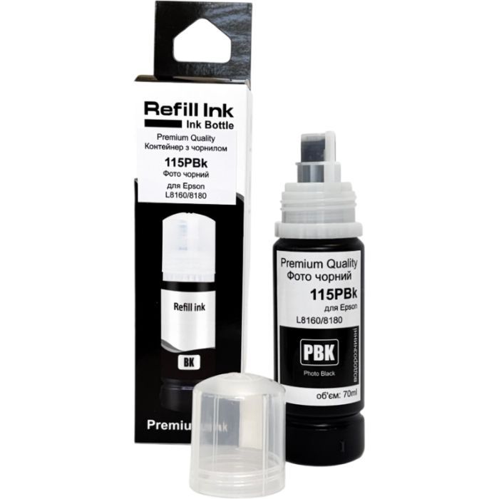 Чернила Premium Quality Epson 115 70мл Photo Black C13T07D14A (70264907)