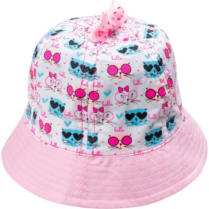 Панама детская Kitti с котиками (Y9120-9-46G-white) изображение 2