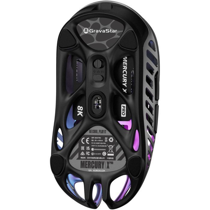 Мышка GravaStar Mercury X Pro 8K Wireless/Bluetooth/USB Grey (GSXPRO_GRY) изображение 6