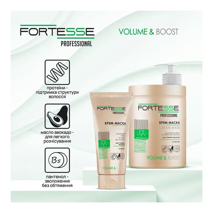 Маска для волос Fortesse Professional Volume & Boost 200 мл (4823115500212) изображение 2