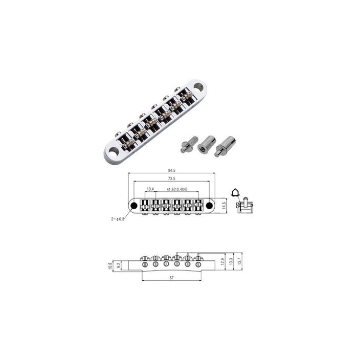 Бридж для гитары Paxphil BM025 Black изображение 2