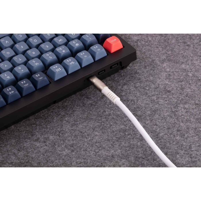 Дата кабель USB-C + USB A to USB-C 1.0m Double-Sleeved Geek white Keychron (CAB20_KEYCHRON) изображение 4