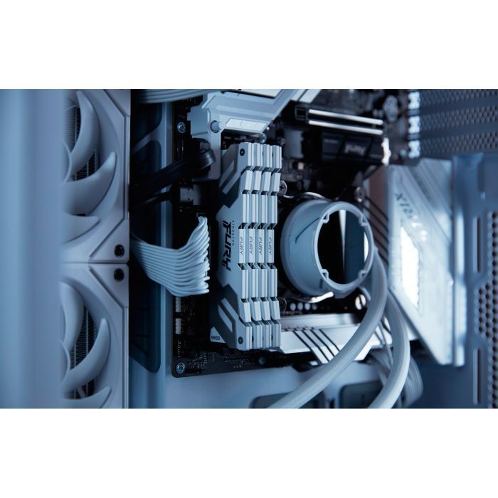 Модуль пам'яті для комп'ютера DDR5 48GB (2x24GB) 8000 MHz Renegade White/Silver Kingston Fury (ex.HyperX) (KF580C38RWK2-48) зображення 8