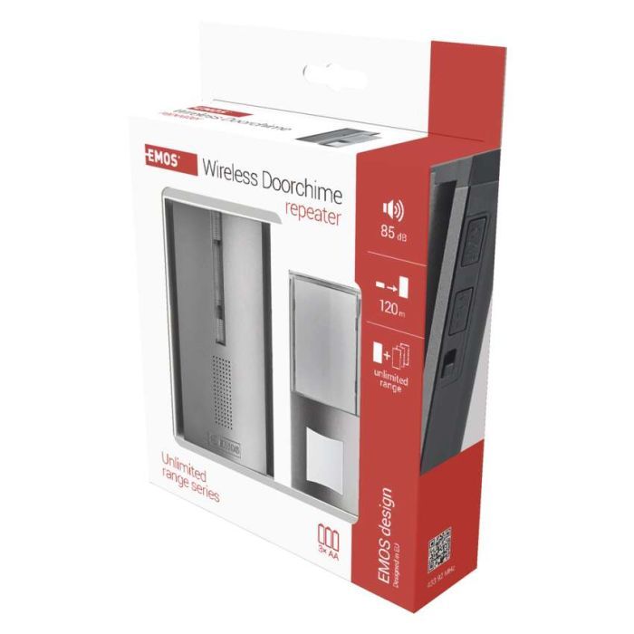 Дверний дзвінок EMOS бездротовий P5763 3x AA (120м) з функцією ретрансляції (P5763) зображення 9