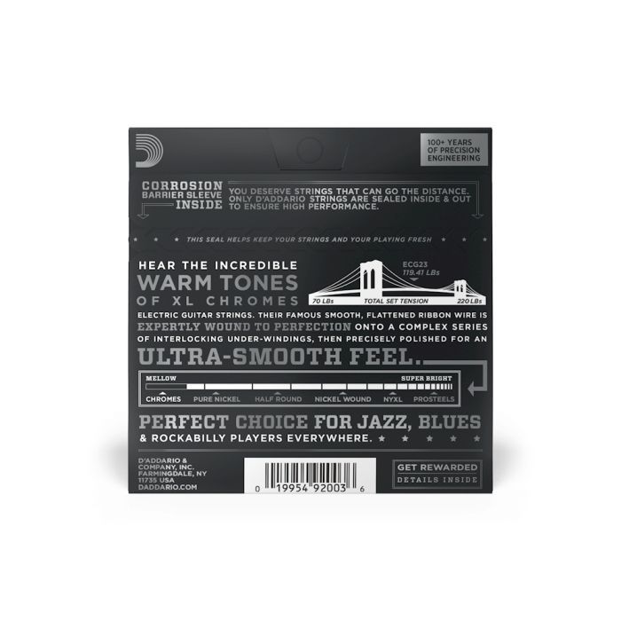 Струны для гитары D'Addario XL Chromes Extra Light (10-48) (ECG23) изображение 3
