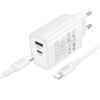 Зарядний пристрій BOROFONE BA87A 1xUSB-C PD65W + 1xUSB QC3.0 White (BA87A/65WW) зображення 2