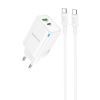 Зарядний пристрій BOROFONE BA87A 1xUSB-C PD65W + 1xUSB QC3.0 White (BA87A/65WW)