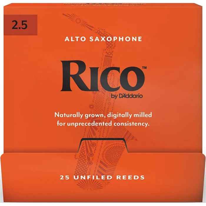 Трость для саксофона D'Addario Rico - Alto Sax #2.5 - 25 Pack (RJA0125-B25)