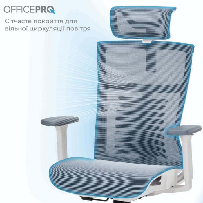 Офісне крісло OfficePro Balance OC620-W-DG-DG (OC620-W-DG-DG) зображення 6