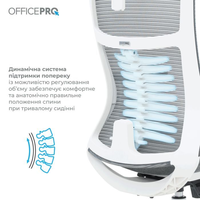 Офісне крісло OfficePro Balance OC620-W-DG-DG (OC620-W-DG-DG) зображення 7