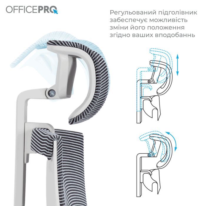 Офісне крісло OfficePro Balance OC620-W-DG-DG (OC620-W-DG-DG) зображення 8