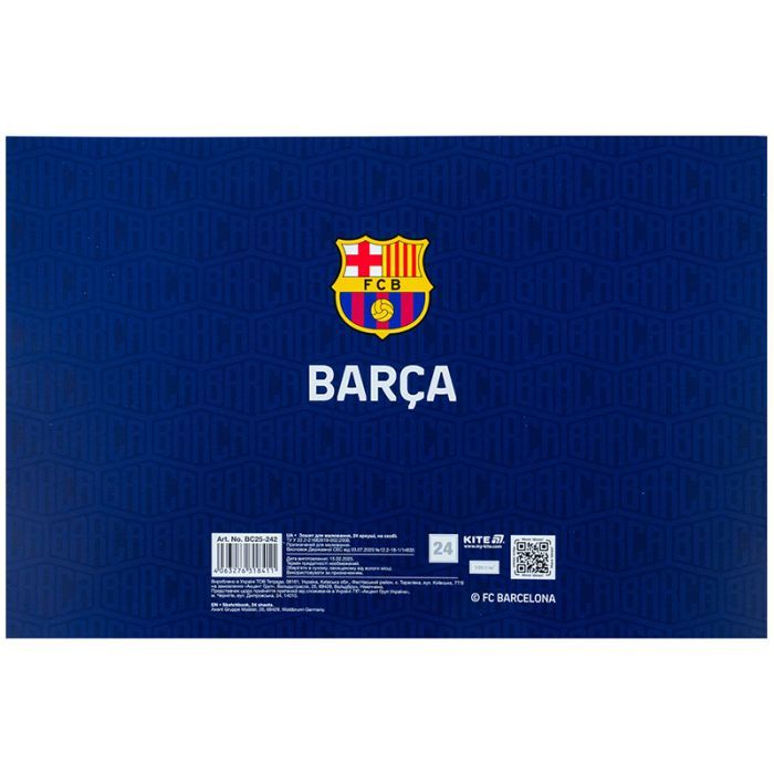 Альбом для малювання Kite FC Barcelona, 24 аркуша (BC25-242) зображення 10