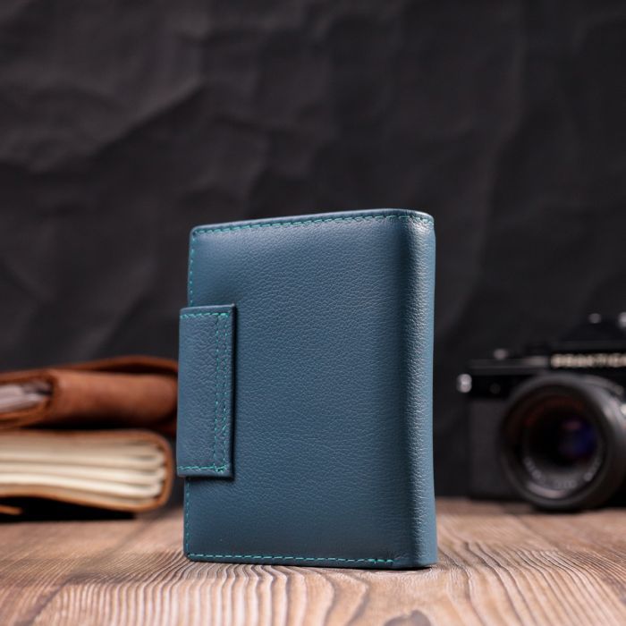 Гаманець ST Leather З натуральної шкіри Бірюзовий (19450) зображення 10