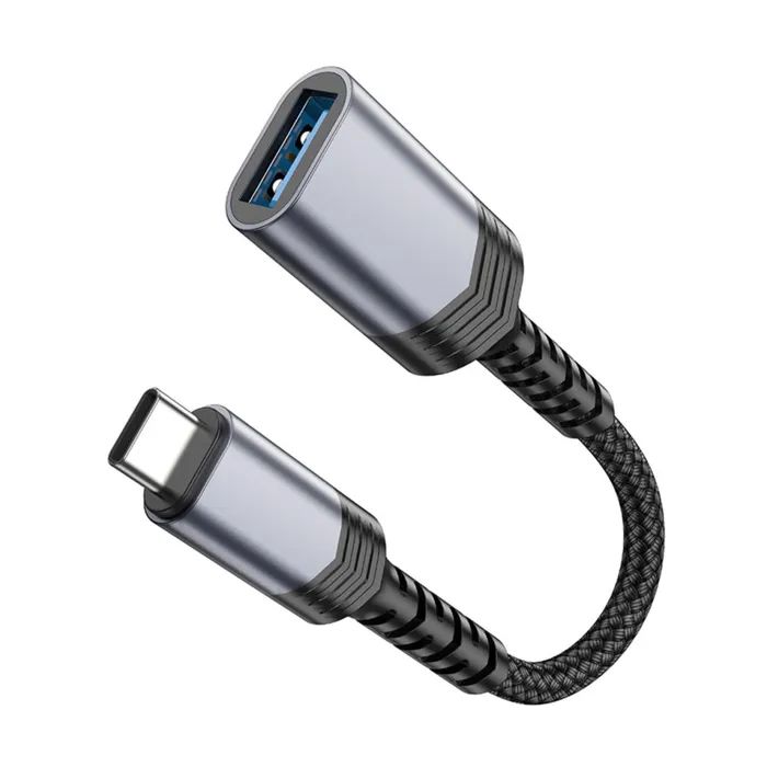 Переходник OTG USB 3.0 AF to USB-C gray HOCO (6942007608848) изображение 6