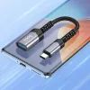 Переходник OTG USB 3.0 AF to USB-C gray HOCO (6942007608848) изображение 8