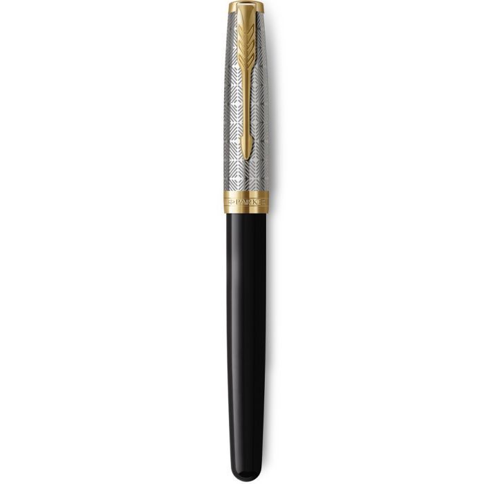 Ручка перьевая Parker SONNET 17 Metal & Black Lacquer GT  FP18 F (68 111) изображение 2