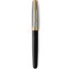 Ручка перьевая Parker SONNET 17 Metal & Black Lacquer GT  FP18 F (68 111) изображение 2