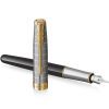 Ручка перьевая Parker SONNET 17 Metal & Black Lacquer GT  FP18 F (68 111) изображение 3