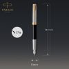 Ручка перьевая Parker SONNET 17 Metal & Black Lacquer GT  FP18 F (68 111) изображение 7