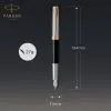 Ручка перьевая Parker SONNET 17 Metal & Black Lacquer GT  FP18 F (68 111) изображение 7