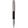 Ручка перьевая Parker SONNET 17 Metal & Black Lacquer GT  FP18 F (68 111)