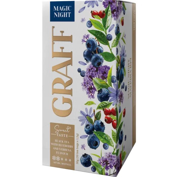 Чай Graff Magic night с ароматом черники и вербены 20x1.5 г (4820279612508)