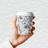 Стакани одноразові Romus Drink time паперові 180 мл 50 шт. Газетка чорна (R180507711)