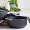 Каструля KitchenAid Matte Oven-to-table, чавунна з кришкою 3,3 л, чорна (CC004899-001) зображення 3