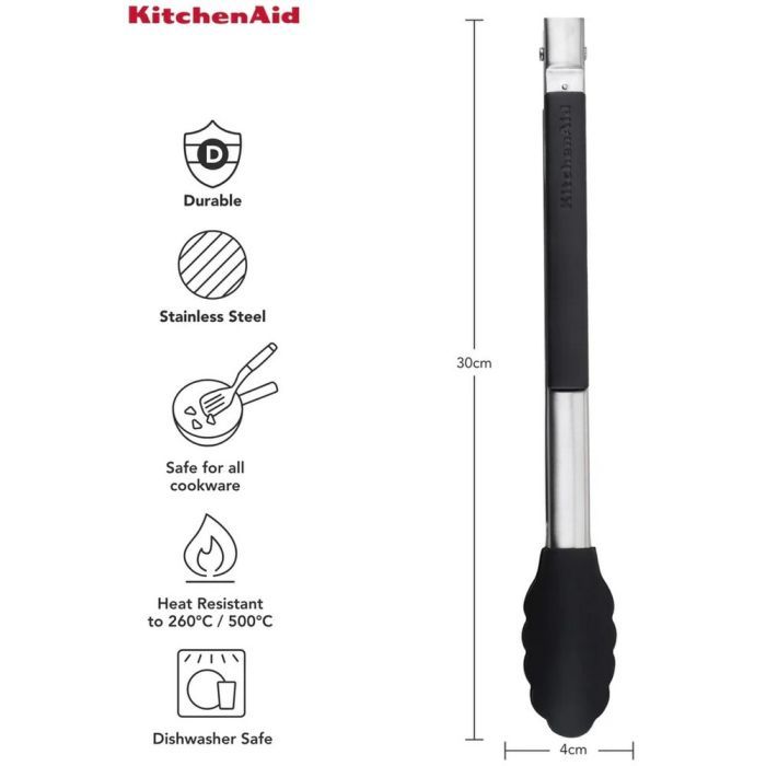 Щипцы кухонные KitchenAid Universal, 30,9 см, чорний (KQG205OHOBE) изображение 8