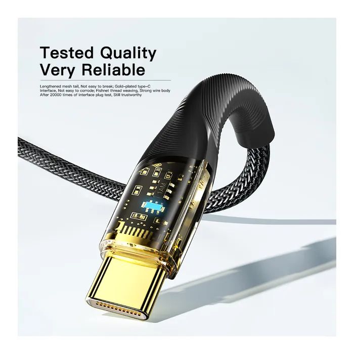 Дата кабель USB-C to USB-C 1.0m 100W blue Essager (EXCTT1-XJ03-P) изображение 7