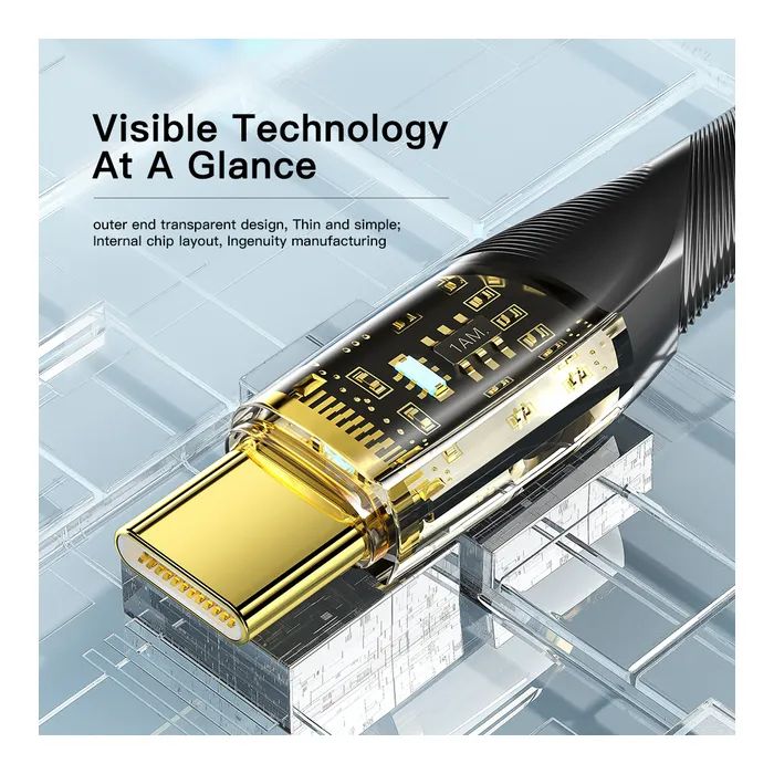 Дата кабель USB-C to USB-C 1.0m 100W blue Essager (EXCTT1-XJ03-P) изображение 9