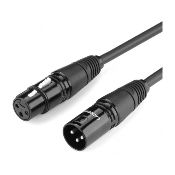 Кабель мультимедійний XLR M to XLR F 5.0m AV130 black Ugreen (20712)