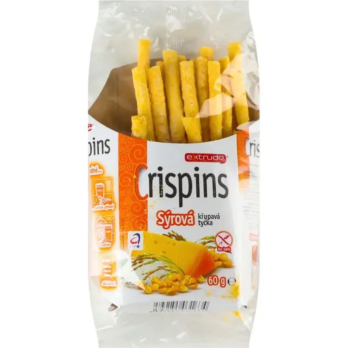 Хлебцы детские Extrudo Crispins Органические палочки с сыром 60 г (23770-5033)
