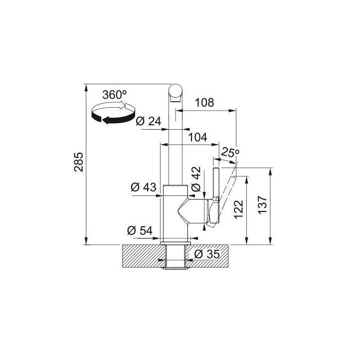 Смеситель Franke Lina L Pull Out (115.0733.716) изображение 3