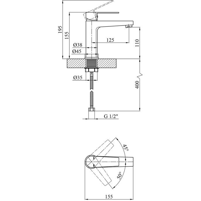 Смеситель Kroner Eifel-C010 (CV023603) изображение 6