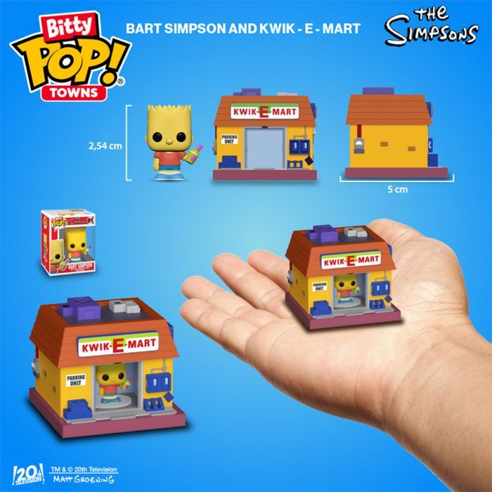 Фігурка Funko Pop набір Bitty Pop! Town - Барт Сімпсон і Квікі-Март (83684) зображення 3