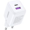 Зарядное устройство UGREEN USB + USB-C GaN 30W X516 white (65015) изображение 2